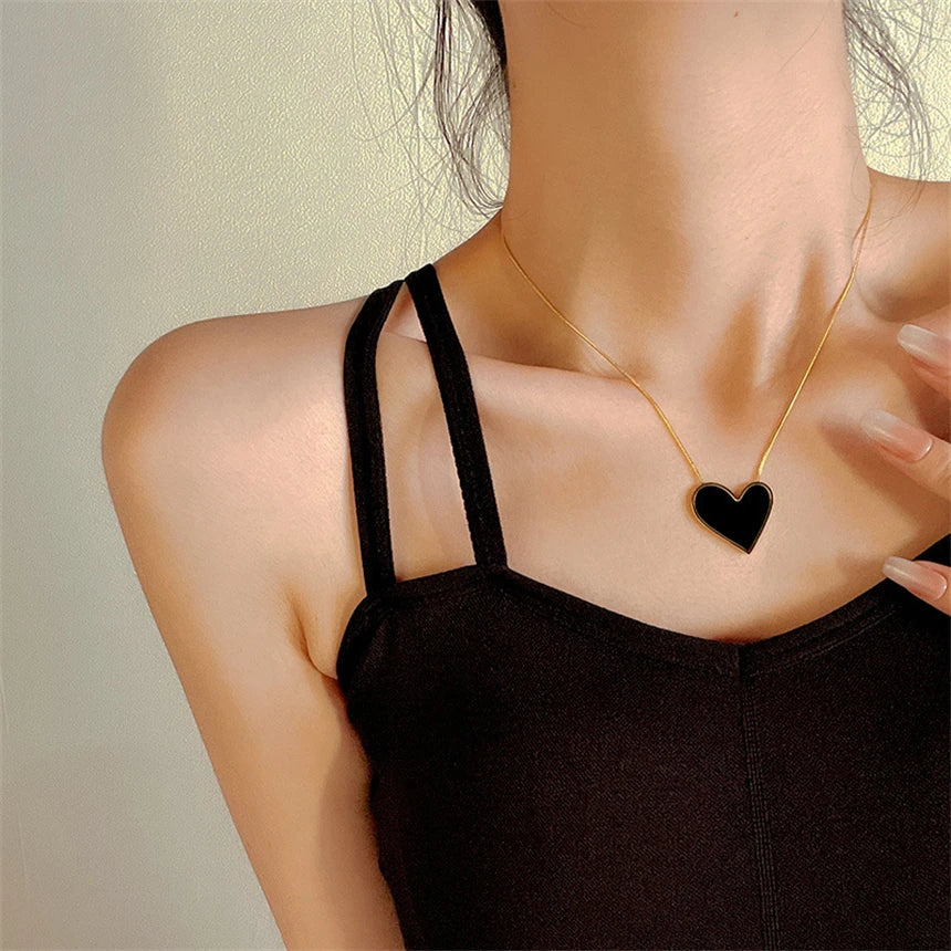 316L Stainless Steel 15 Multiple Different Styles Geometry Pendant Charm Chain Necklaces For Women Fashion Fine Jewelry Gifts