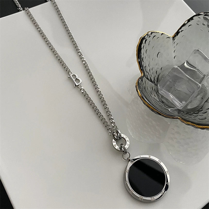 316L Stainless Steel 15 Multiple Different Styles Geometry Pendant Charm Chain Necklaces For Women Fashion Fine Jewelry Gifts