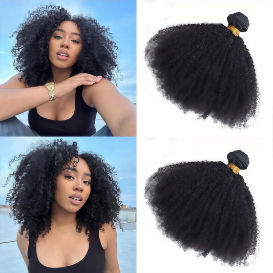 10A Afro Kinky Curly Bundles burmese 70S Afro Kinky Human Hair Bundles Deal 8-18 Hair Extensions Jerry Curly Human Hair Weave