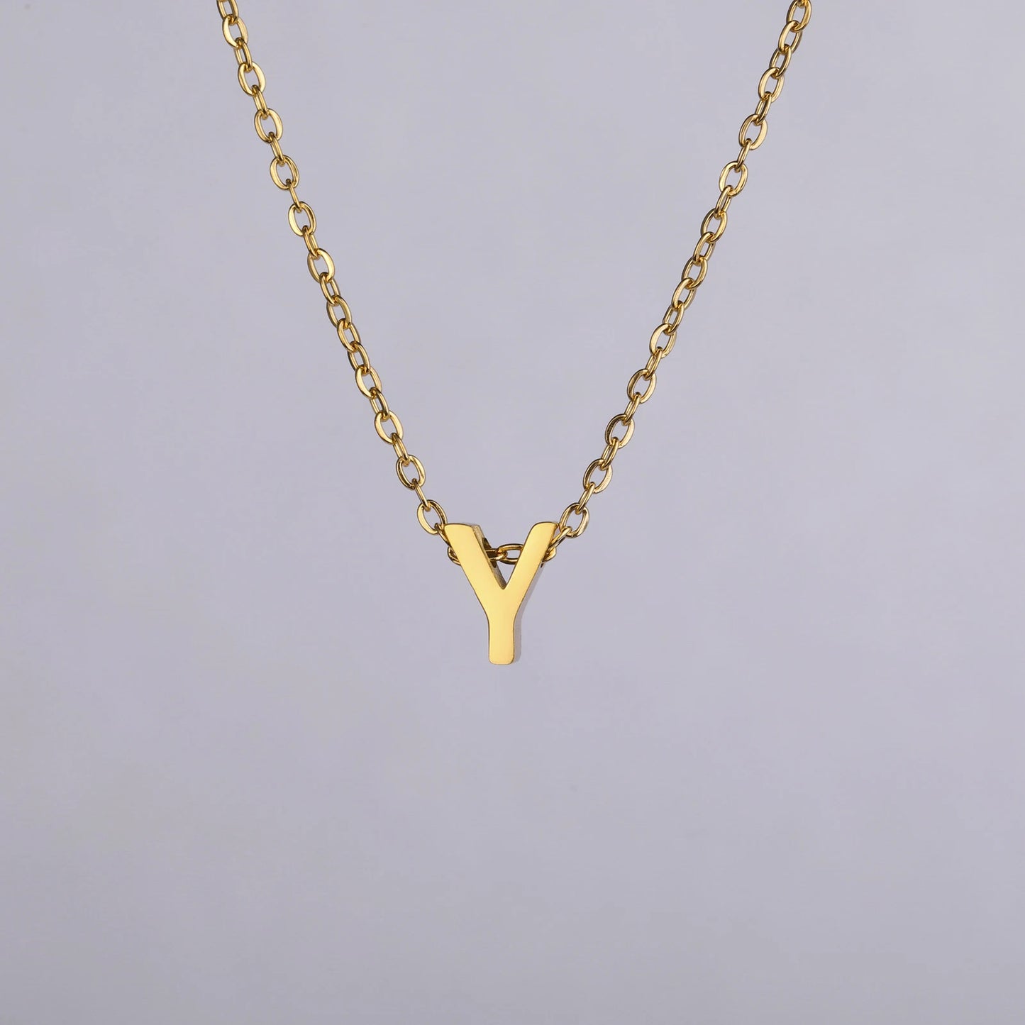 Colares com nome inicial da família Unift, pingente de letra do alfabeto M, corrente de pescoço feminina em aço inoxidável, gargantilha, joia minimalista da moda