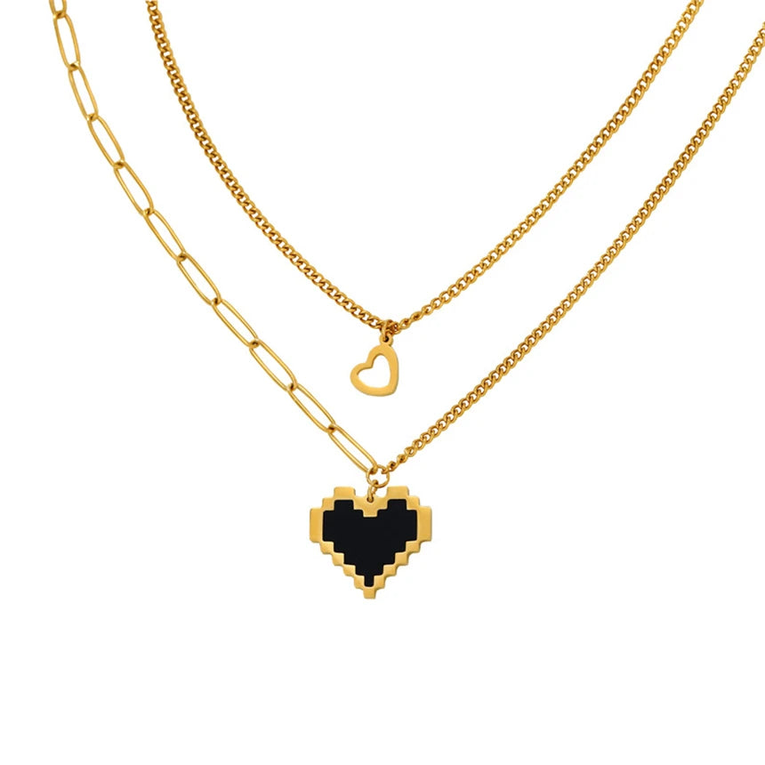 316L Stainless Steel 15 Multiple Different Styles Geometry Pendant Charm Chain Necklaces For Women Fashion Fine Jewelry Gifts