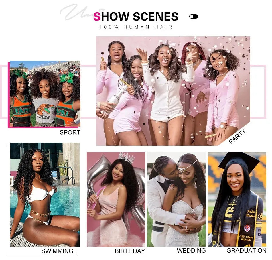 Unice Hair EasiContour Jerry Curly V Part Wig 100% Human Hair Seamless Edge Upgrade U Part Wig Beginner Friendly Human Hair Wigs