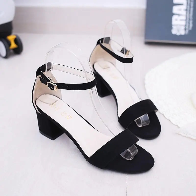 Heeled Women Sandals Elegant Woman Shoes with Low Heels Luxury Designer Sexy Best Selling Pink Black Gray Ladies Shoes