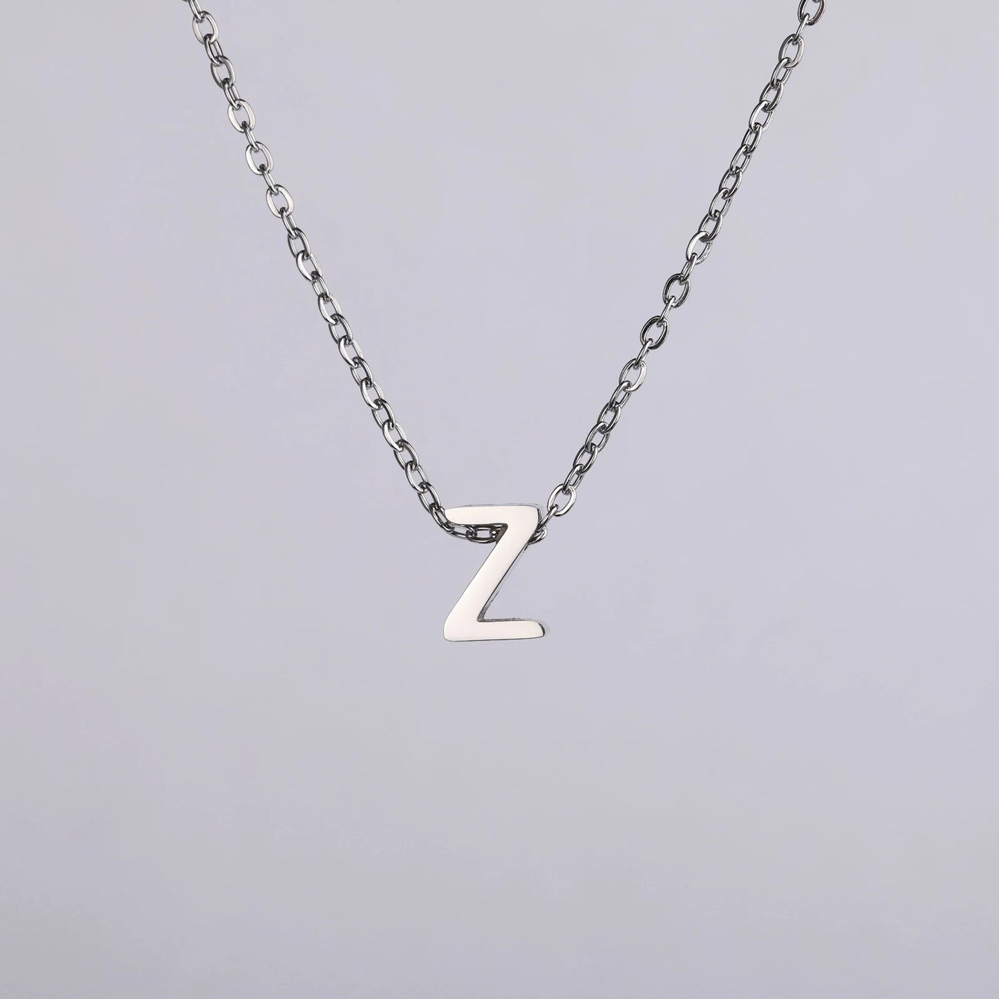 Colares com nome inicial da família Unift, pingente de letra do alfabeto M, corrente de pescoço feminina em aço inoxidável, gargantilha, joia minimalista da moda