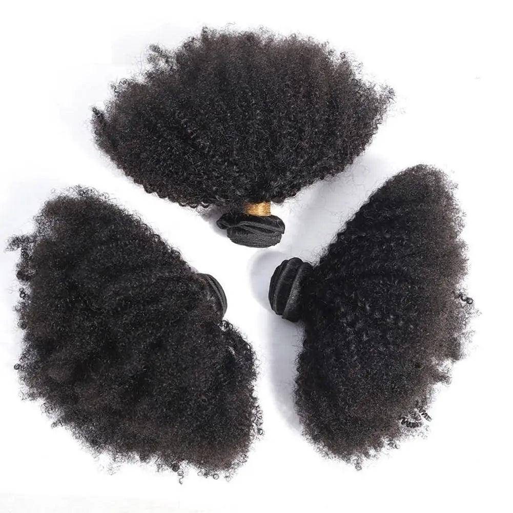 10A Afro Kinky Curly Bundles burmese 70S Afro Kinky Human Hair Bundles Deal 8-18 Hair Extensions Jerry Curly Human Hair Weave