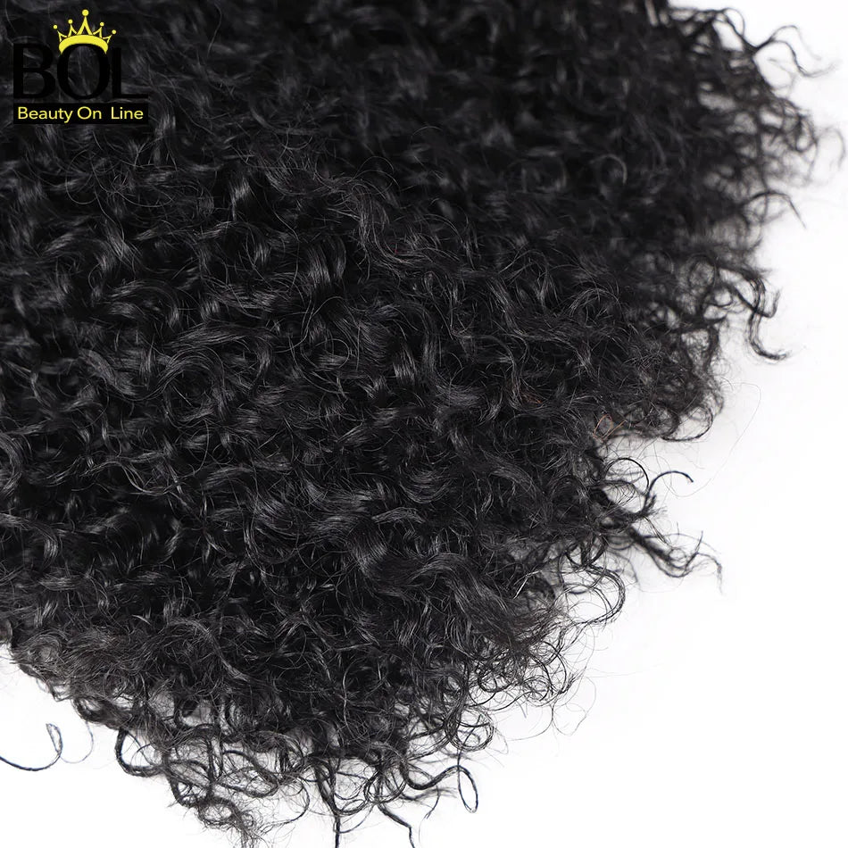 BOL Synthetic Kinky Curly Hair Extensions Long Jerry Curly Bundles Ombre Blonde Fake Crochet Hair For Women Heat Resistant Wave