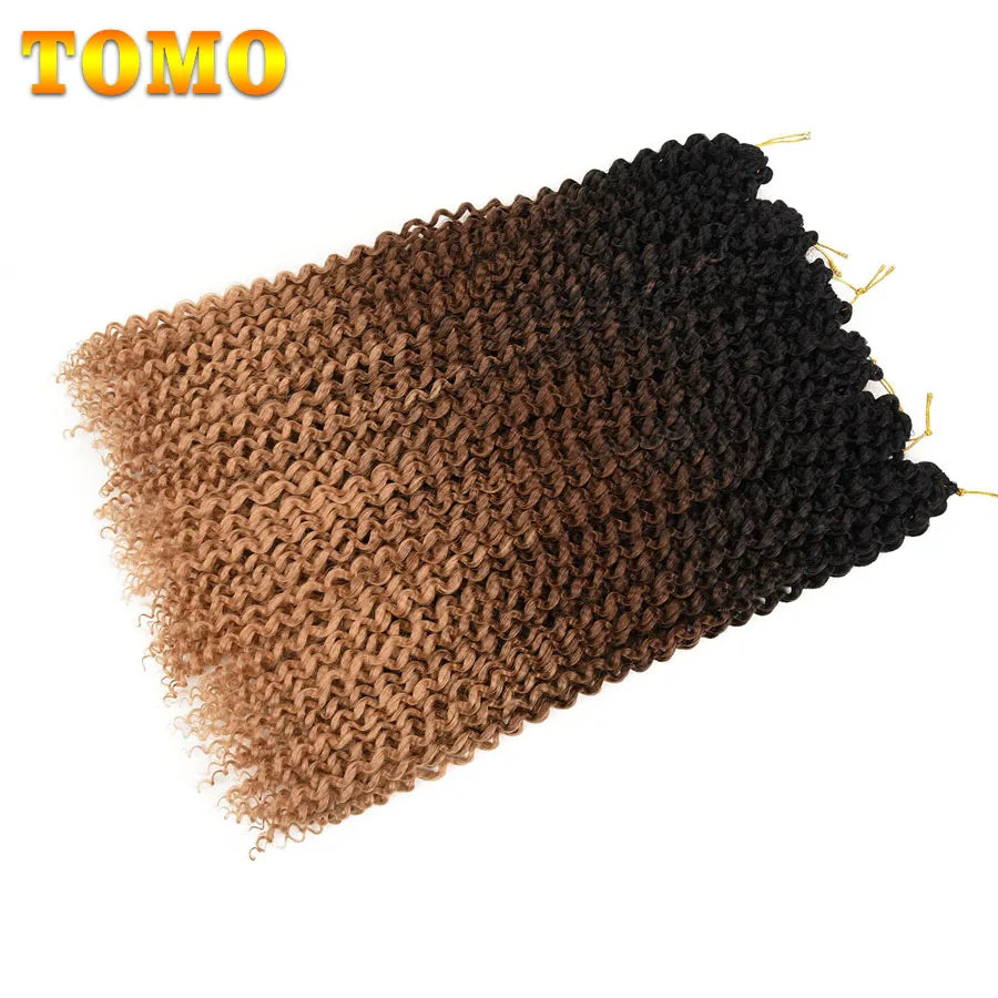 Cabelo 14 18 22 Polegada 22 Raízes ombre onda de água crochê cabelo longo boêmio trança sintética extensões de cabelo