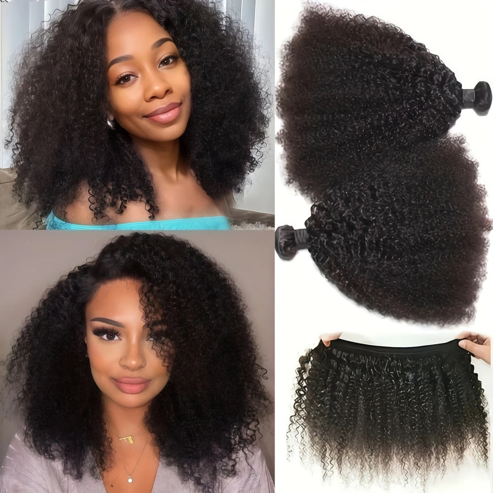 10A Afro Kinky Curly Bundles burmese 70S Afro Kinky Human Hair Bundles Deal 8-18 Hair Extensions Jerry Curly Human Hair Weave