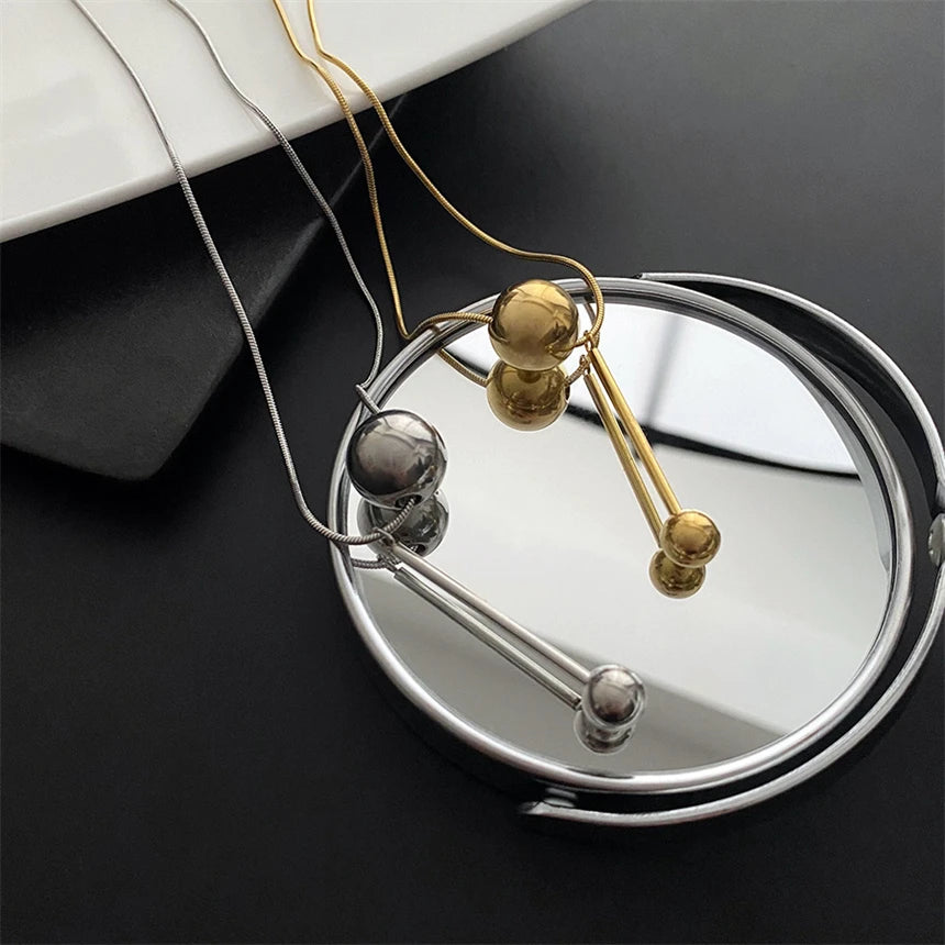 316L Stainless Steel 15 Multiple Different Styles Geometry Pendant Charm Chain Necklaces For Women Fashion Fine Jewelry Gifts