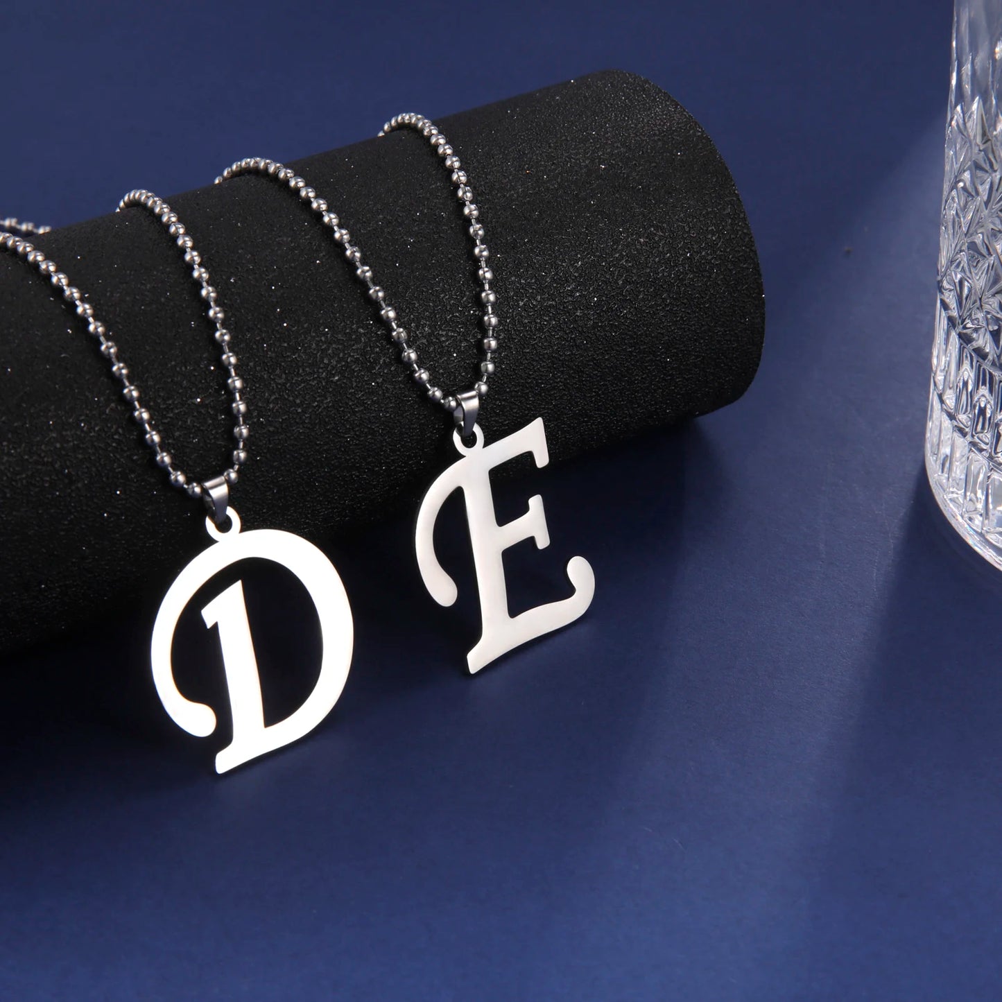 Amaxer Stainless Steel Necklace A To Z 26 Letters Initial Minimalist Necklaces For Women Big Alphabet Pendant Gifts Jewelry