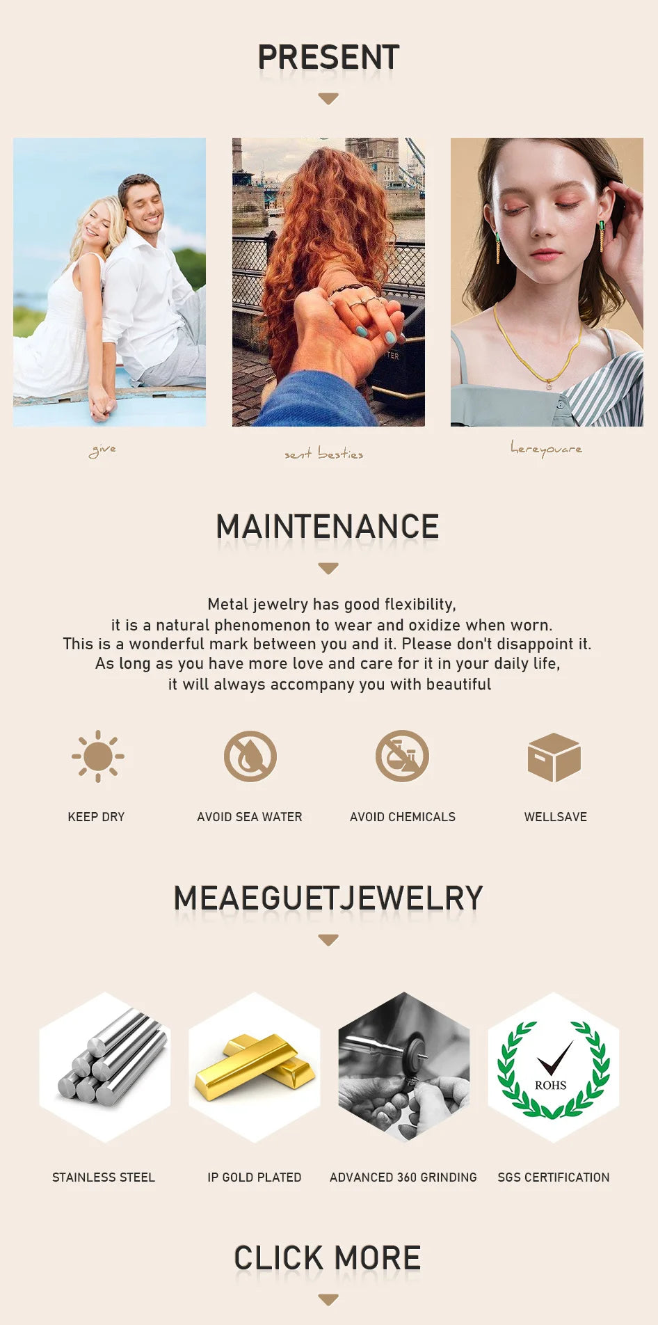 Lariat Necklace for Women, Stainless Steel Drop Necklace with Long Chain, Party Wedding Jewelry