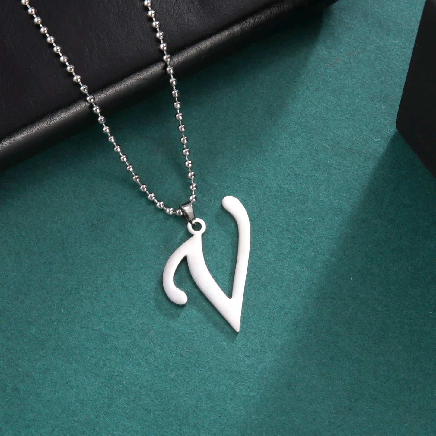 Amaxer Stainless Steel Necklace A To Z 26 Letters Initial Minimalist Necklaces For Women Big Alphabet Pendant Gifts Jewelry