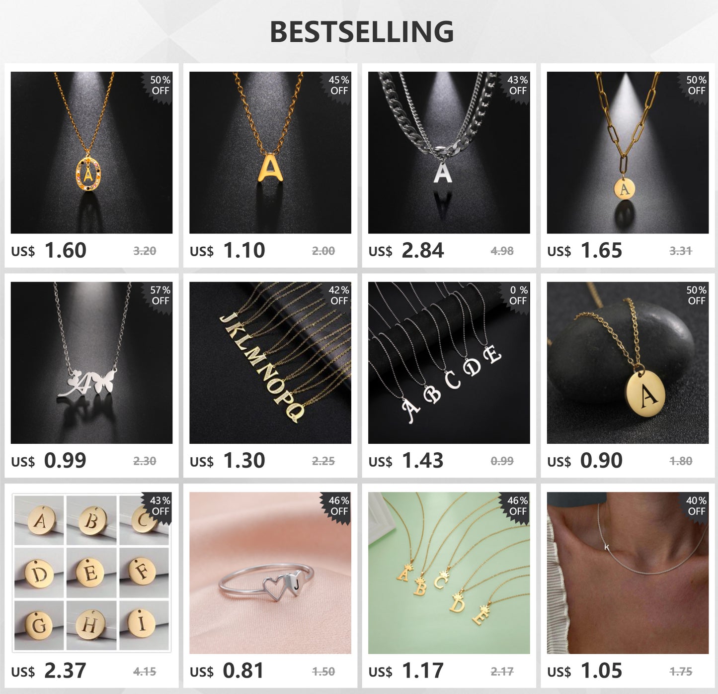 Skyrim Stainless Steel A-Z Initial Letter Necklace for Women Trend Minimalist Alphabet Choker Neck Chain Jewelry Birthday Gift