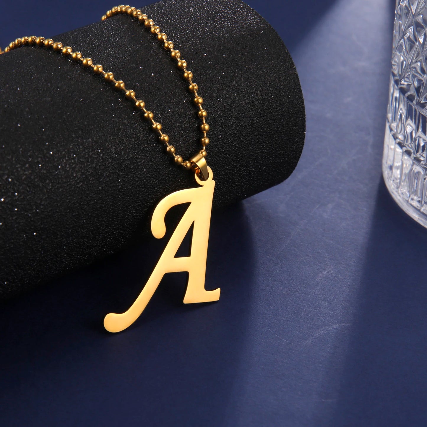 Amaxer Stainless Steel Necklace A To Z 26 Letters Initial Minimalist Necklaces For Women Big Alphabet Pendant Gifts Jewelry