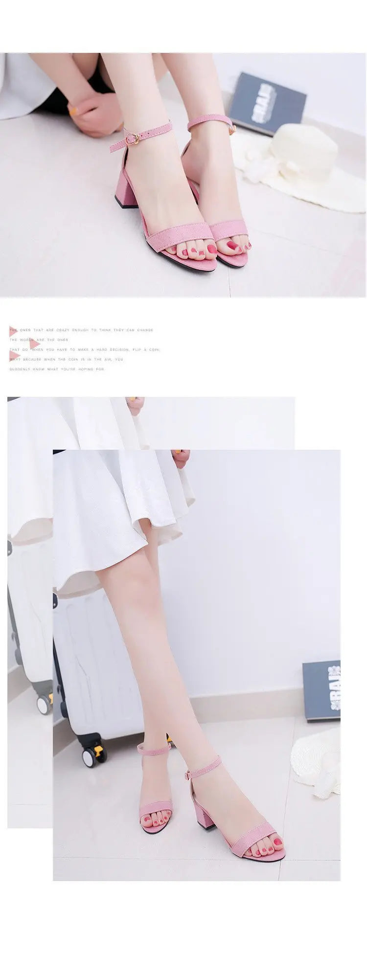 Heeled Women Sandals Elegant Woman Shoes with Low Heels Luxury Designer Sexy Best Selling Pink Black Gray Ladies Shoes