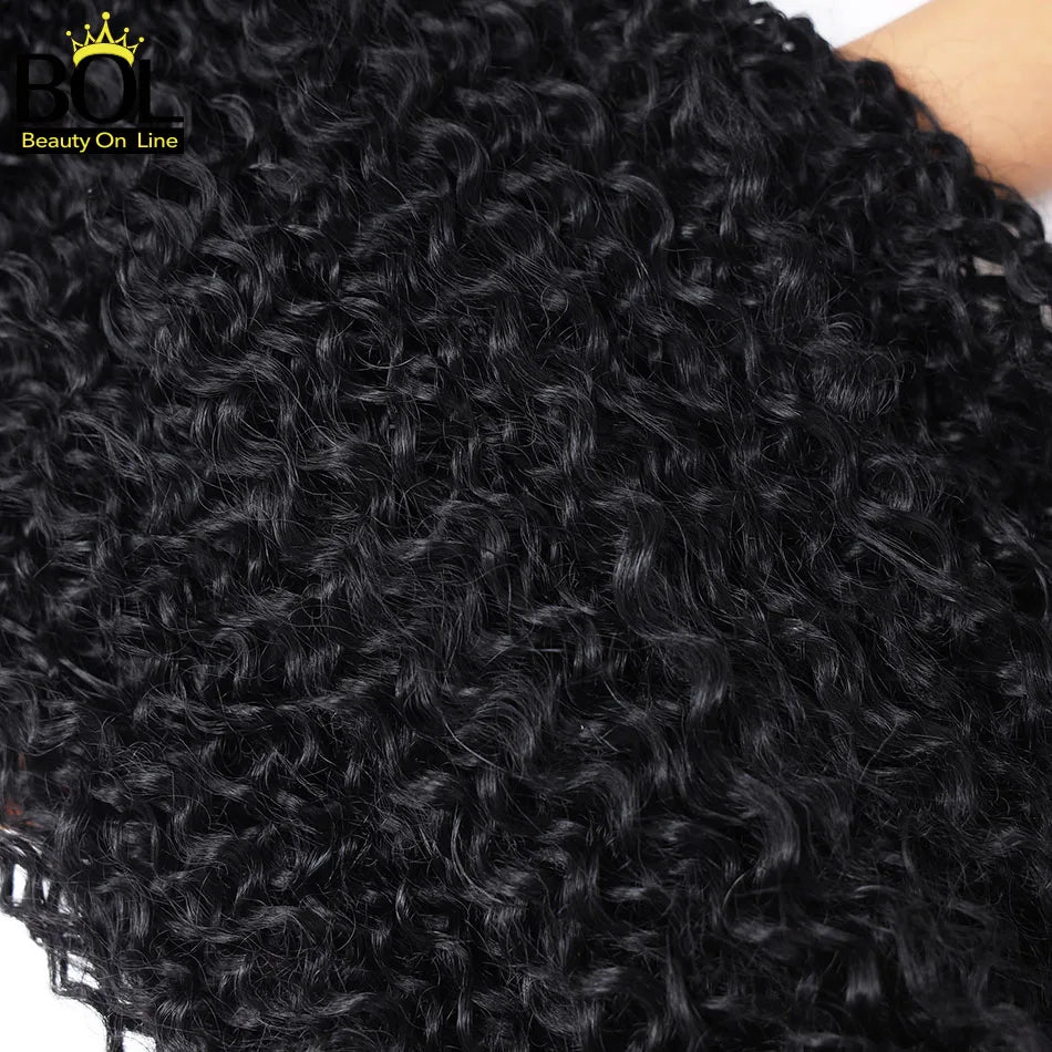 BOL Synthetic Kinky Curly Hair Extensions Long Jerry Curly Bundles Ombre Blonde Fake Crochet Hair For Women Heat Resistant Wave