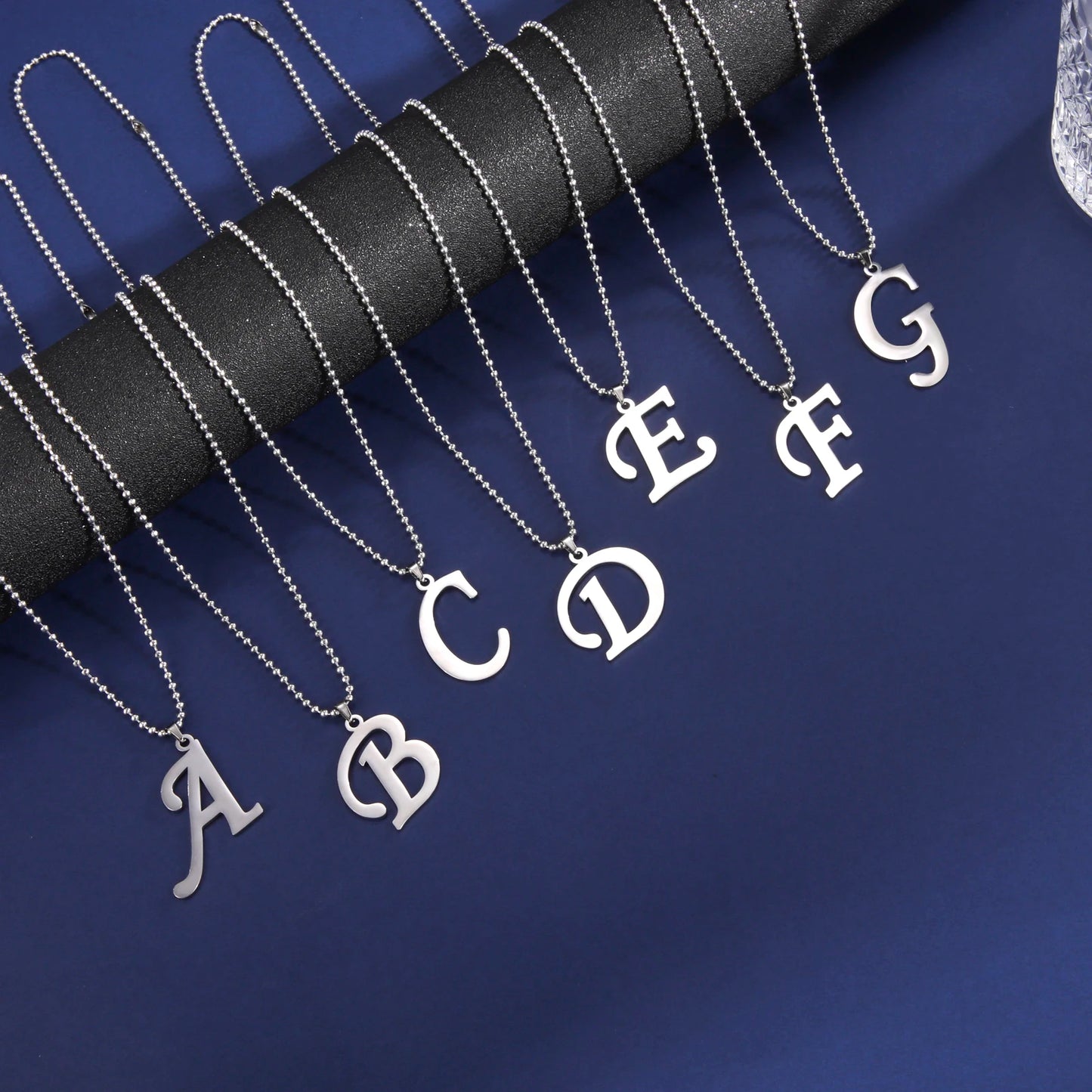 Amaxer Stainless Steel Necklace A To Z 26 Letters Initial Minimalist Necklaces For Women Big Alphabet Pendant Gifts Jewelry