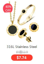 316L Stainless Steel Trend Black Big Heart Pendant Titanium Light Luxury Simple Versatile Necklace Stud Earrings Set