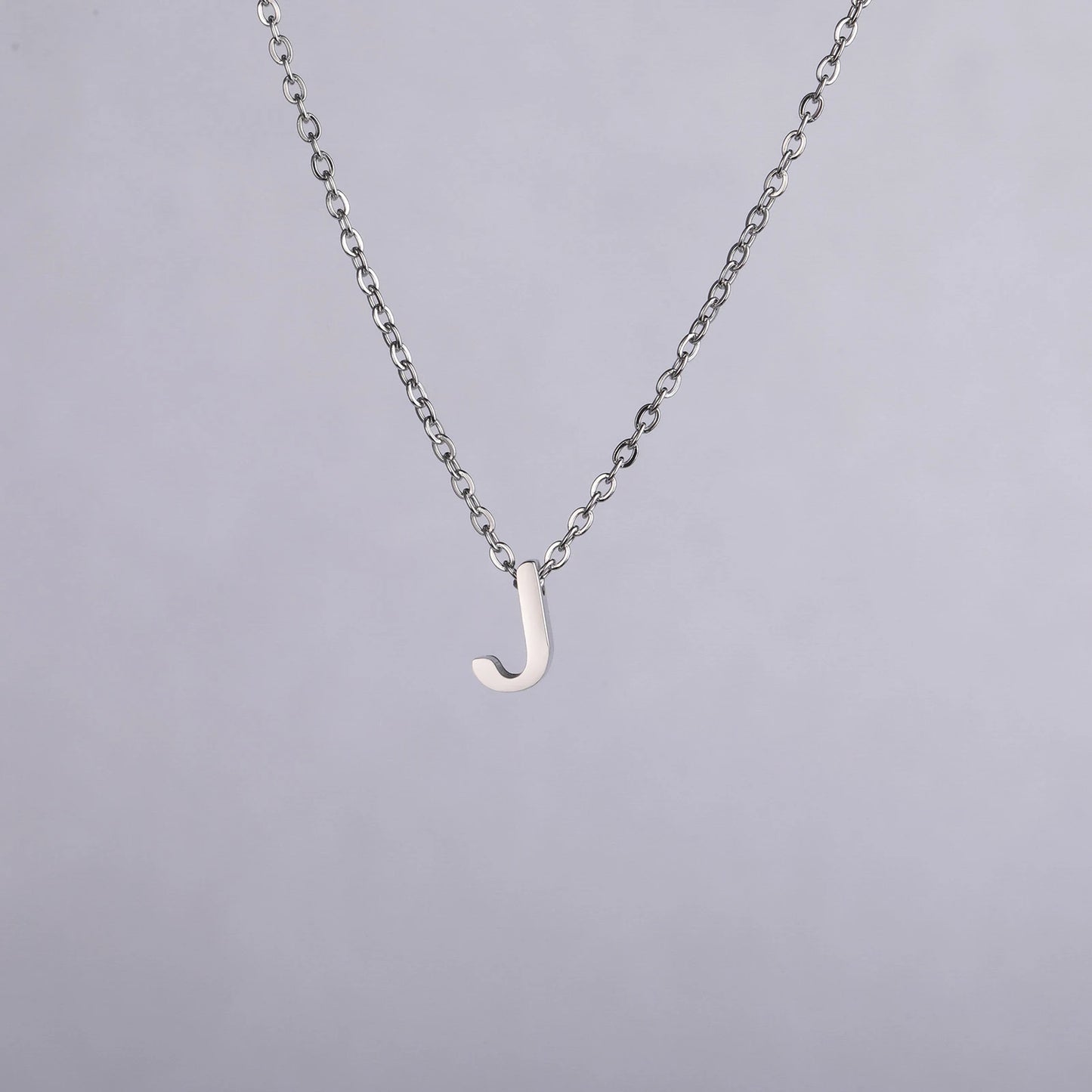 Colares com nome inicial da família Unift, pingente de letra do alfabeto M, corrente de pescoço feminina em aço inoxidável, gargantilha, joia minimalista da moda